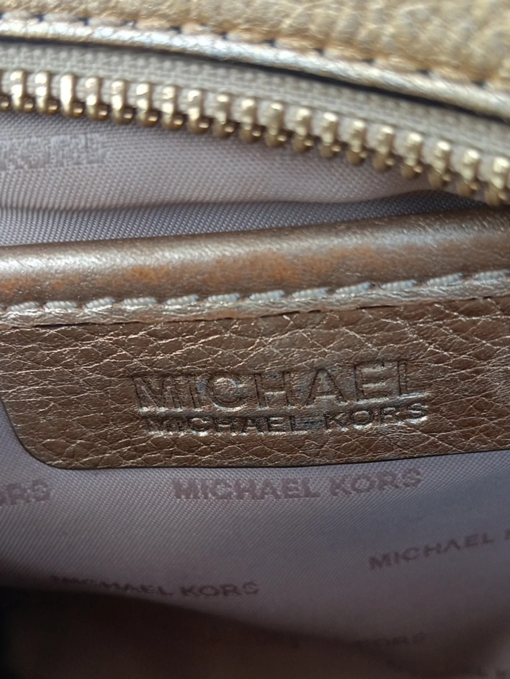 Michael Kors Metallic Gold Studded Crossbody Size 8.5+6+2.5